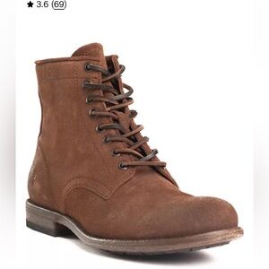 Frye Tyler full grain leather lace up boots